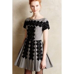 Gorgeous Anthropologie Melaena Embroidered Dress by Tracy Reese Gray Size L Gray